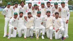 The Pakistan national cricket team poses for a picture