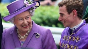 Jockey Ryan Moore meets the Queen