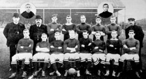 The Bristol City FA Cup Final team before the match in 1909