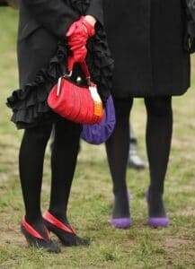 Women's footwear on display at the Cheltenham Festival