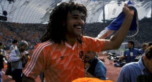 Netherlands captain Ruud Gullit after winning Euro 88