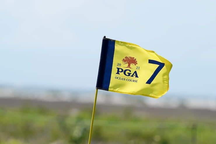 Flag at the 7th hole of Kiawah Island for the USPGA Championship