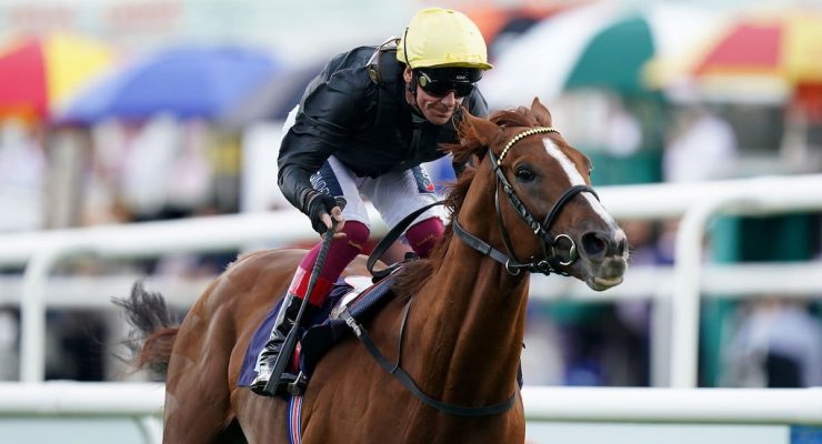 Frankie Dettori riding in the Doncaster Cup.