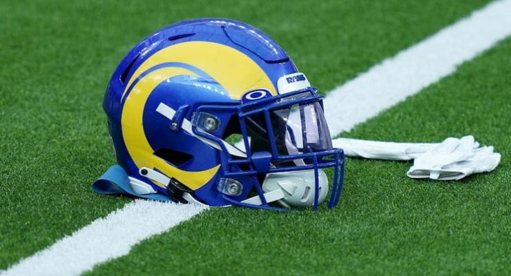 Los Angeles Rams football helmet