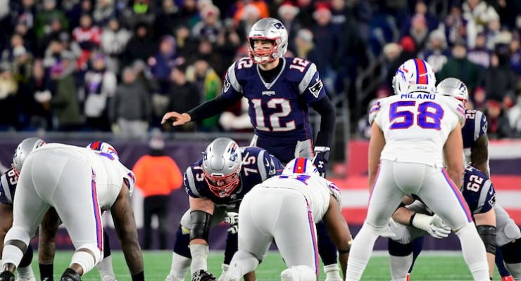 Tom Brady and the Patriots against the Buffalo Bills