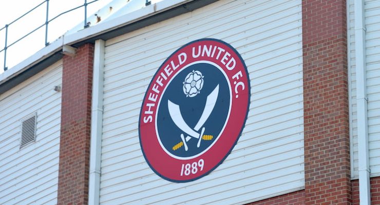 Sheffield United logo outside Bramall Lane Stadium