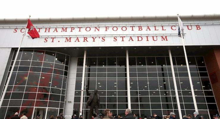Outside of St Mary's football ground in Southampton