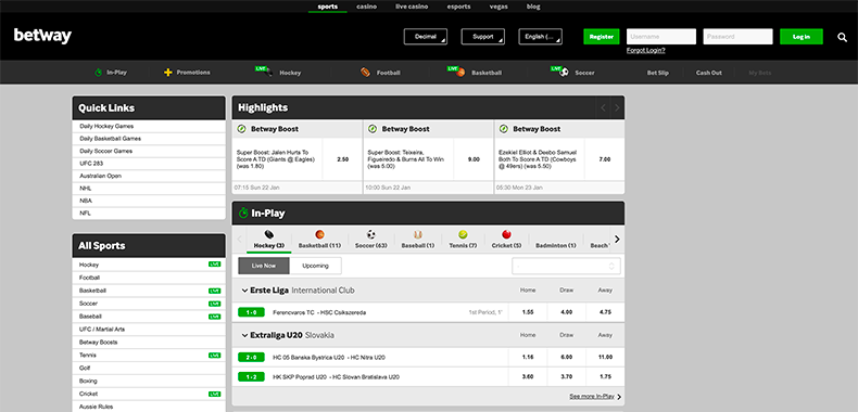 Sports Coverage at Betway Canada