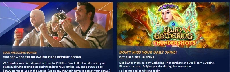 Sports Interaction casino bonuses