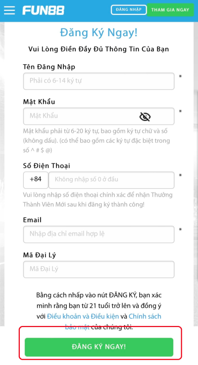 Hướng dẫn Đăng ký nhà cái Fun88 - Tìm hiểu từng bước để chơi an toàn và hiệu quả